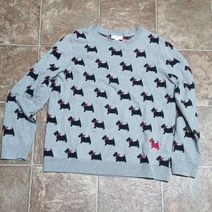 GUC Charter Club petite/Small dog sweater long sleeve gray